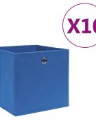 vidaXL Кутии за съхранение 10 бр нетъкан текстил 28x28x28 см сини