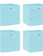vidaXL Кутии за съхранение 4 бр бебешко сини 32x32x32 см плат
