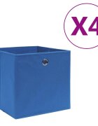 vidaXL Кутии за съхранение 4 бр нетъкан текстил 28x28x28 см сини