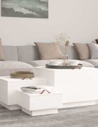 vidaXL Кутии за съхранение с капаци 3 бр бели борова дървесина масив