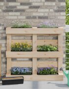 vidaXL Кутиите за цветя за евро палети 12 бр. Черно 36 x 135 x 95 см