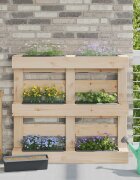 vidaXL Кутиите за цветя за евро палети 24 бр. Сиво 36 x 135 x 95 см