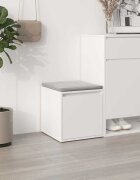 vidaXL Кутия с чекмедже бяла 405x40x40 см инженерно дърво