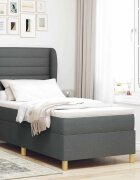 vidaXL Кутия със спална основа и матрак Тъмен Сив 90x190 см Тъмносив