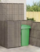 vidaXL Кутия за боклук 2 бр. Сив 130 x 80 x 115 см Полиетилен