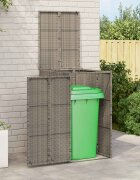 vidaXL Кутия за боклук Сив 65 x 80 x 115 см Полиетилен