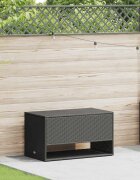 vidaXL Кутия за градински възглавници черна 100x55x555 см полиратан