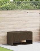 vidaXL Кутия за градински възглавници кафява 100x55x555 см полиратан