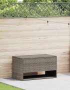 vidaXL Кутия за градински възглавници сива 100x55x555 см полиратан