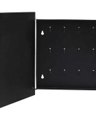 vidaXL Кутия за ключове с магнитна дъска черна 35x35x4 см
