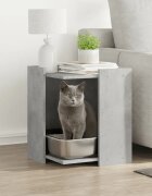 vidaXL Кутия за котешки отпадъци Бетонно сиво 42 x 42 x 51 см