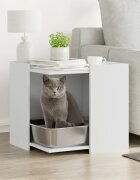 vidaXL Кутия за котешки отпадъци Бяло 53 x 53 x 51 см