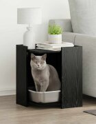 vidaXL Кутия за котешки отпадъци Черен дъб 42 x 42 x 51 см