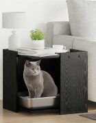 vidaXL Кутия за котешки отпадъци Черен дъб 53 x 53 x 51 см