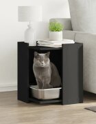 vidaXL Кутия за котешки отпадъци Черно 42 x 42 x 51 см