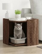 vidaXL Кутия за котешки отпадъци Кафяв дъб 53 x 53 x 51 см
