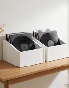 vidaXL Кутия за LP записи 2 бр. Бяло 23 x 33 x 16 см