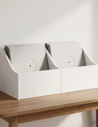 vidaXL Кутия за LP записи 2 бр. Бяло 37 x 33 x 32 см