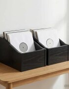 vidaXL Кутия за LP записи 2 бр. Черен дъб 18 x 32 x 18 см
