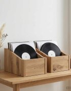 vidaXL Кутия за LP записи 2 бр. Дъб артизан 18 x 32 x 18 см