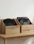 vidaXL Кутия за LP записи 2 бр. Дъб артизан 37 x 33 x 32 см