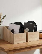 vidaXL Кутия за LP записи 2 бр. Дъб сонома 18 x 32 x 18 см