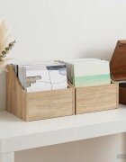 vidaXL Кутия за LP записи 2 бр. Дъб сонома 37 x 33 x 32 см