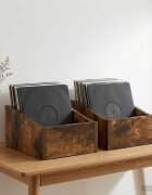 vidaXL Кутия за LP записи 2 бр. Опушен дъб 23 x 33 x 16 см