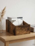 vidaXL Кутия за LP записи Опушен дъб 23 x 33 x 16 см