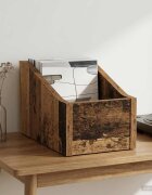 vidaXL Кутия за LP записи Старо дърво 18 x 32 x 18 см