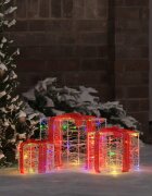 vidaXL Кутия за подарък 3 бр. Многоцветен 20 x 20 x 20 см Акрил