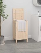 vidaXL Кутия за пране 44x44x76 см борово дърво масив
