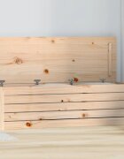 vidaXL Кутия за съхранение 109x365x33 см борово дърво масив