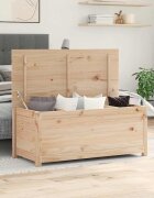 vidaXL Кутия за съхранение 110x50x455 см борово дърво масив