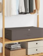 vidaXL Кутия за съхранение 24 бр. Нетъкан текстил 70 x 40 x 18 см Сиво