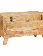 vidaXL Кутия за съхранение 70 x 35 x 40 см мангово дърво масив