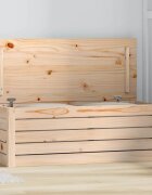 vidaXL Кутия за съхранение 89x365x33 см борово дърво масив