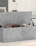 vidaXL Кутия за съхранение бетонно сив 102x35x35 см инженерно дърво