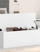 vidaXL Кутия за съхранение бяла 102x35x35 см инженерна дървесина