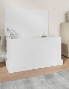 vidaXL Кутия за съхранение бяла 70x40x38 см инженерно дърво