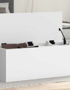 vidaXL Кутия за съхранение бяла 90x35x35 см инженерна дървесина