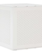 vidaXL Кутия за съхранение Бяло 55 x 53 x 57 см Полипропилен