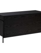 vidaXL Кутия за съхранение Черен дъб 80 x 40 x 495 см