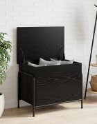 vidaXL Кутия за съхранение Черен дъб 80 x 40 x 495 см