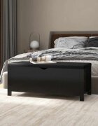 vidaXL Кутия за съхранение черна 105x40x45 см инженерно дърво