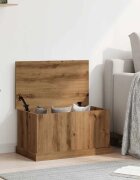 vidaXL Кутия за съхранение дъб 70x40x38 см инженерна дървесина