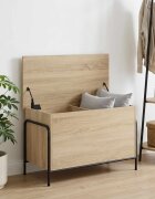 vidaXL Кутия за съхранение Дъб сонома 80 x 40 x 495 см