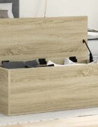 vidaXL Кутия за съхранение дъб сонома 90x35x35 см инженерно дърво