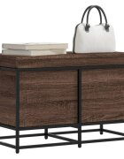 vidaXL Кутия за съхранение кафяв дъб 80x40x515 см инженерно дърво