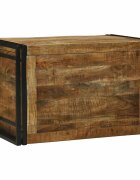 vidaXL Кутия за съхранение Кафяв и черен 80 x 50 x 50 см